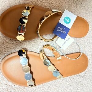 Universal Gold and Silver Sandals